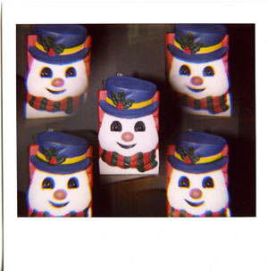 Snowman utensil holder times five