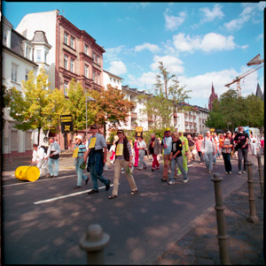Anti-nuclear protesters in Frankfurt