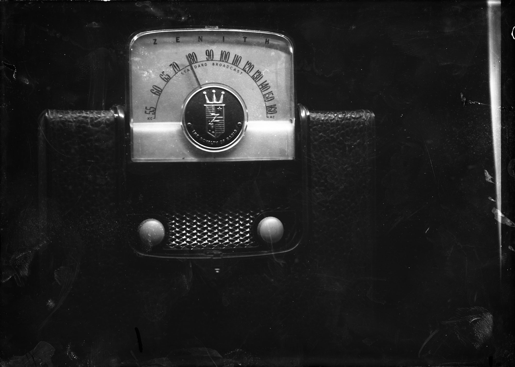 dry plate shot of a Zenith radio