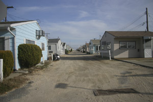 rows of beach houses on the Jersey Shore