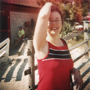 Laura on the boardwalk in Rehoboth Beach